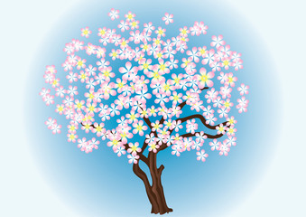 A flowering tree.