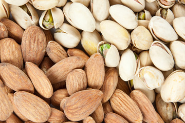 almond and pistachios background