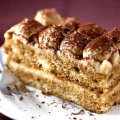 Close up of Tiramisu Cake