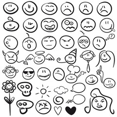 Handgezeichnete Smilies
