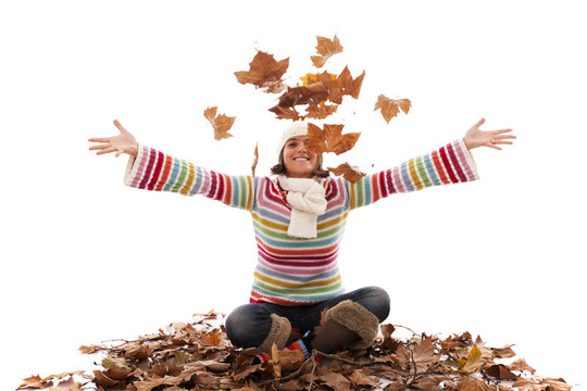 Fun at autumn season