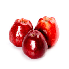 three red apples