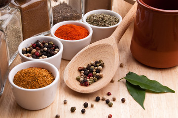 Spices in bowls