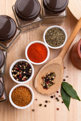 Spices in bowls