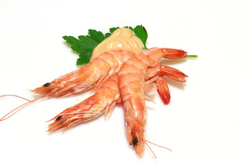 gamberi in salsa rosa