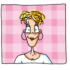 Famille à Carreaux la Mère