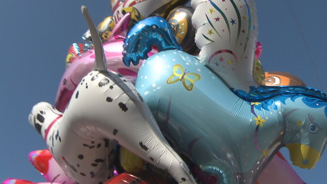 Colorful balloons at fair
