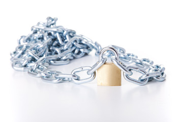 Chain with a padlock