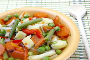 Diet vegetable soup.