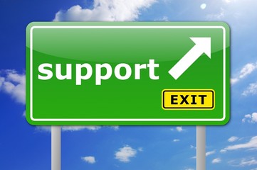 support sign