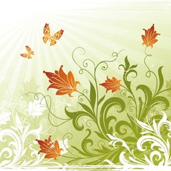 Floral decorative illustration