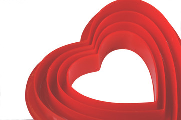 Fototapeta premium Valentine 4 hearts nesting within each other