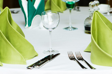 Wine glasses on the table - shallow depth of field