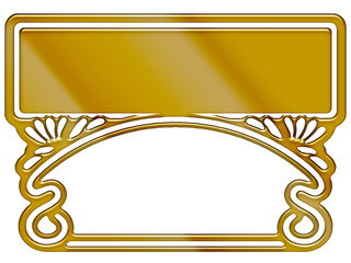 golden retro frame