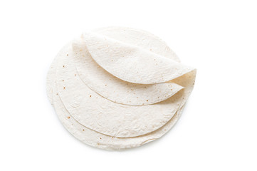 Traditional azeri lavash (bread) isolated on white