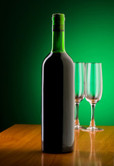 Wine concept with gradient background