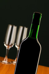 Wine concept with gradient background