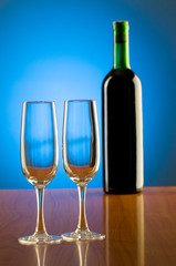 Wine concept with gradient background