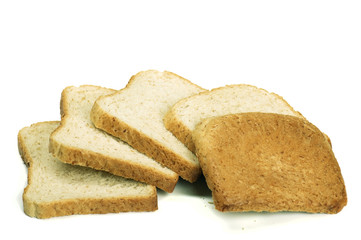 Rye bread isolated on white