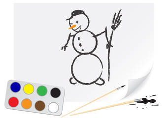 drawing snowball