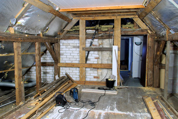 Dachstuhl ausbauen - roof truss reconstruct 01