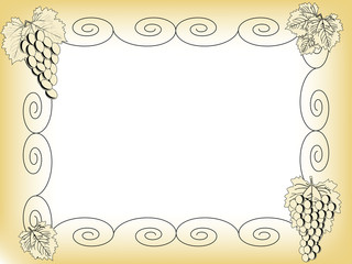 vector grape frame