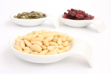 Pine nut, pumpkin seeds and Cranberry
