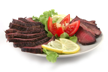 roast meat served