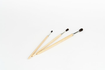 three brushes isolated