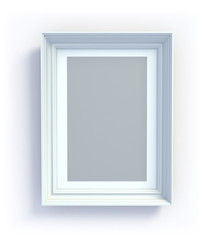 White frame isolated