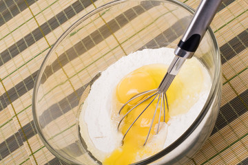 series of images of kitchen ware. Dough