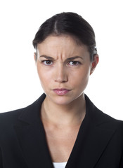 jeune femme d'affaires contrariété