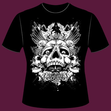 T-Shirt Print Skull