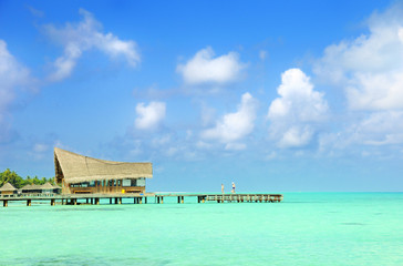 beach scene at maldives