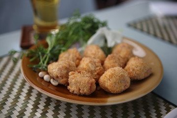 Fry sour pork thai food