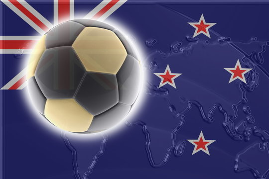 Flag of New Zealand soccer