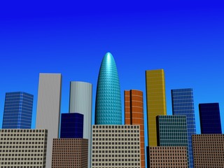 Fototapeta premium abstract city skyline illustration