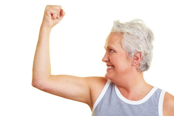 Sportliche Seniorin