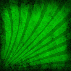 green vintage grunge background with sun rays