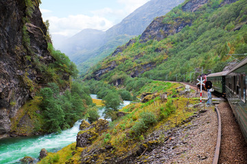 By the train across Scandinavian mountains © Scanrail