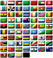 66 flags icons (buttons) of Africa 599x457 pixels