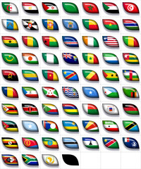 66 flags icons (buttons) of Africa 599x457 pixels