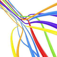 Lines isolated on white