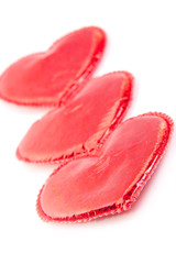 Three red hearts
