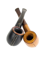 two leather pipes