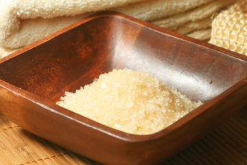 Spa salt milk and honey
