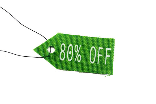 green tag 80% off