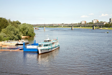 Fototapeta na wymiar River is the Volkhov