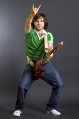 Portrait of a successful rockstar