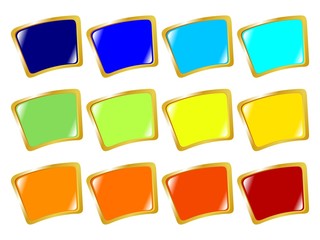 set of colored buttons